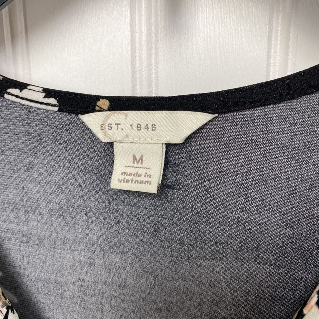 LONG SLEEVE PRINTED KNIT TOP