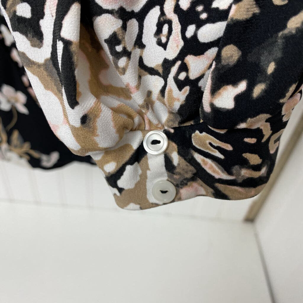 LONG SLEEVE PRINTED KNIT TOP