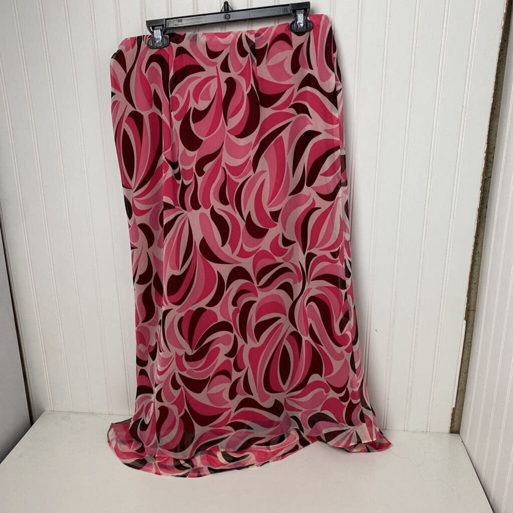 LINED SHEER LONG SKIRT