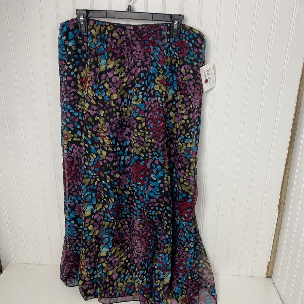 LINED SHEER LONG SKIRT