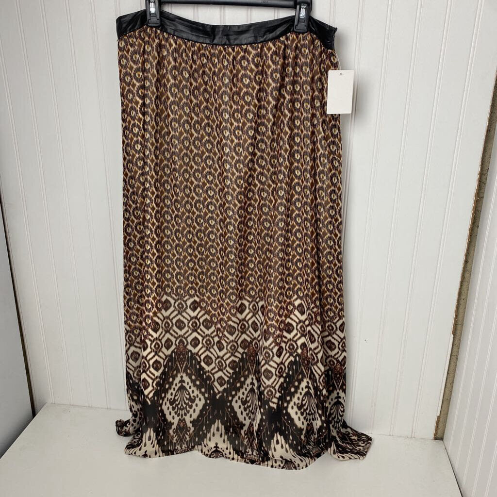 LINED SHEER LONG SKIRT