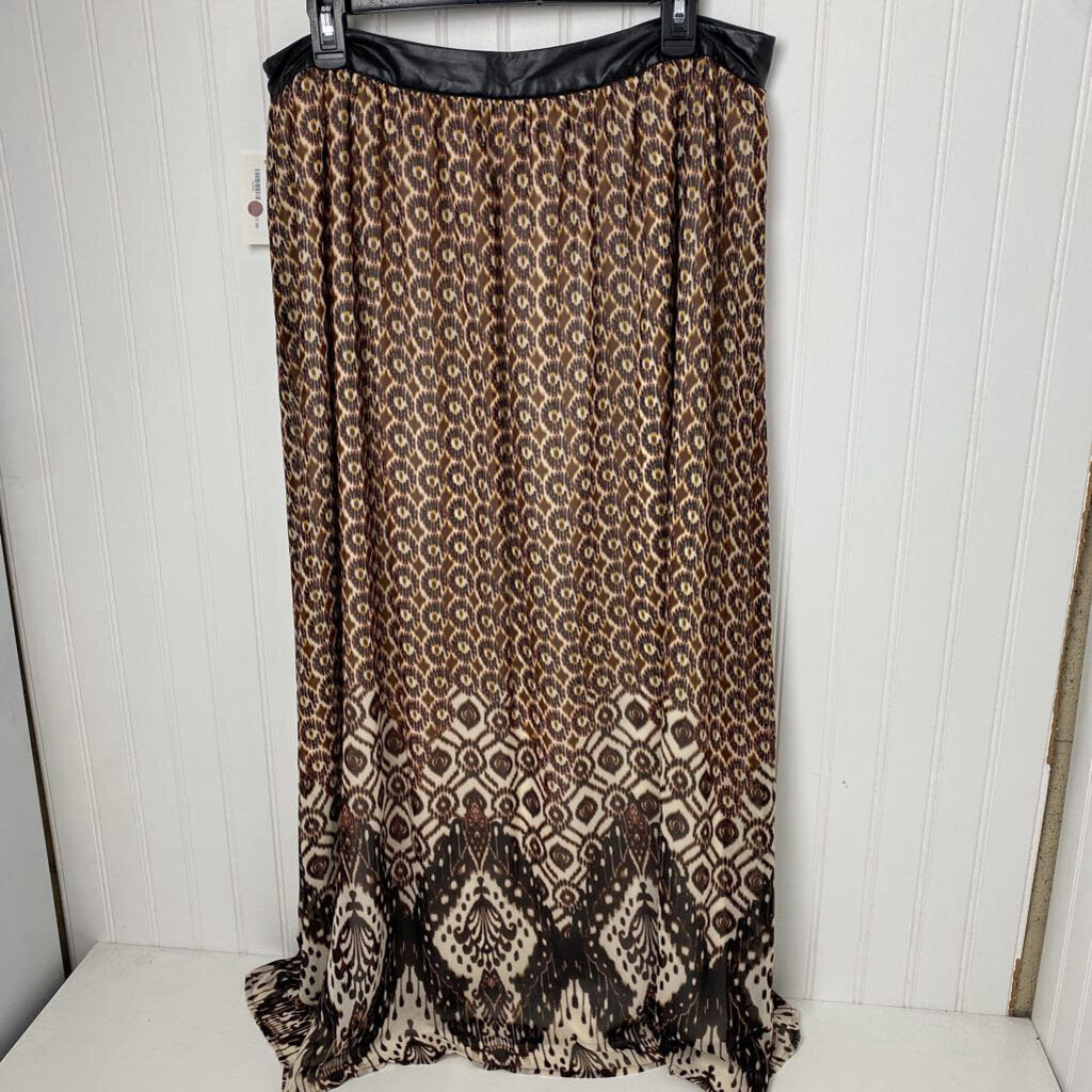 LINED SHEER LONG SKIRT