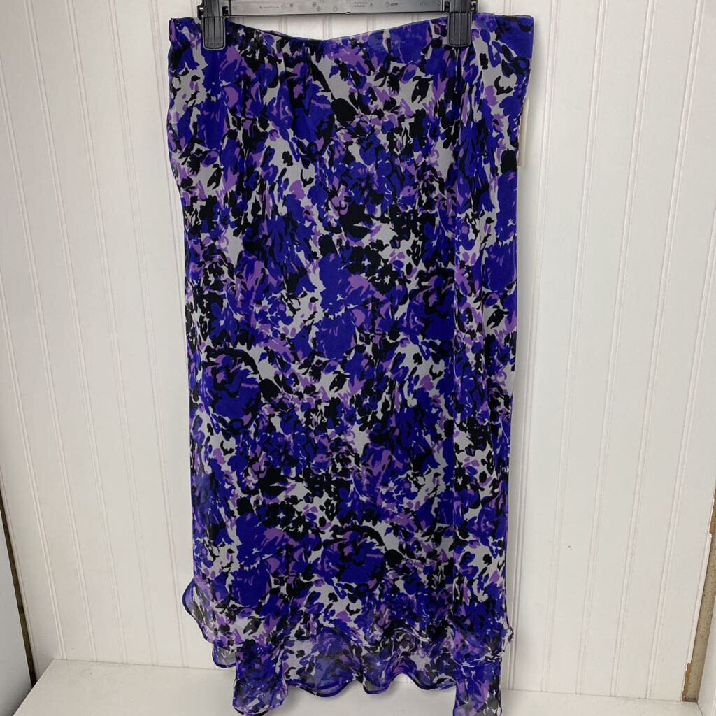LINED SHEER LONG SKIRT
