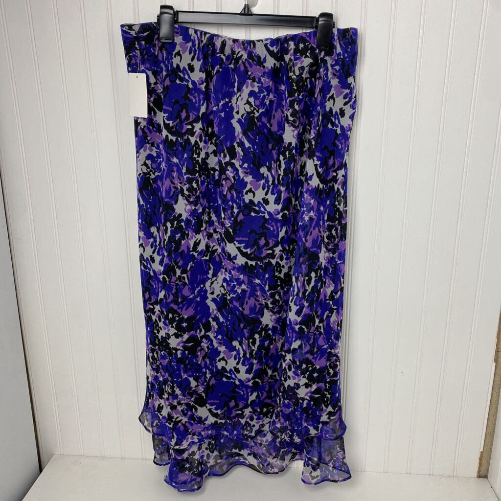 LINED SHEER LONG SKIRT