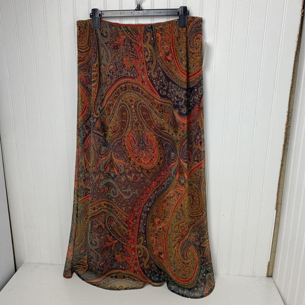 LINED SHEER LONG SKIRT