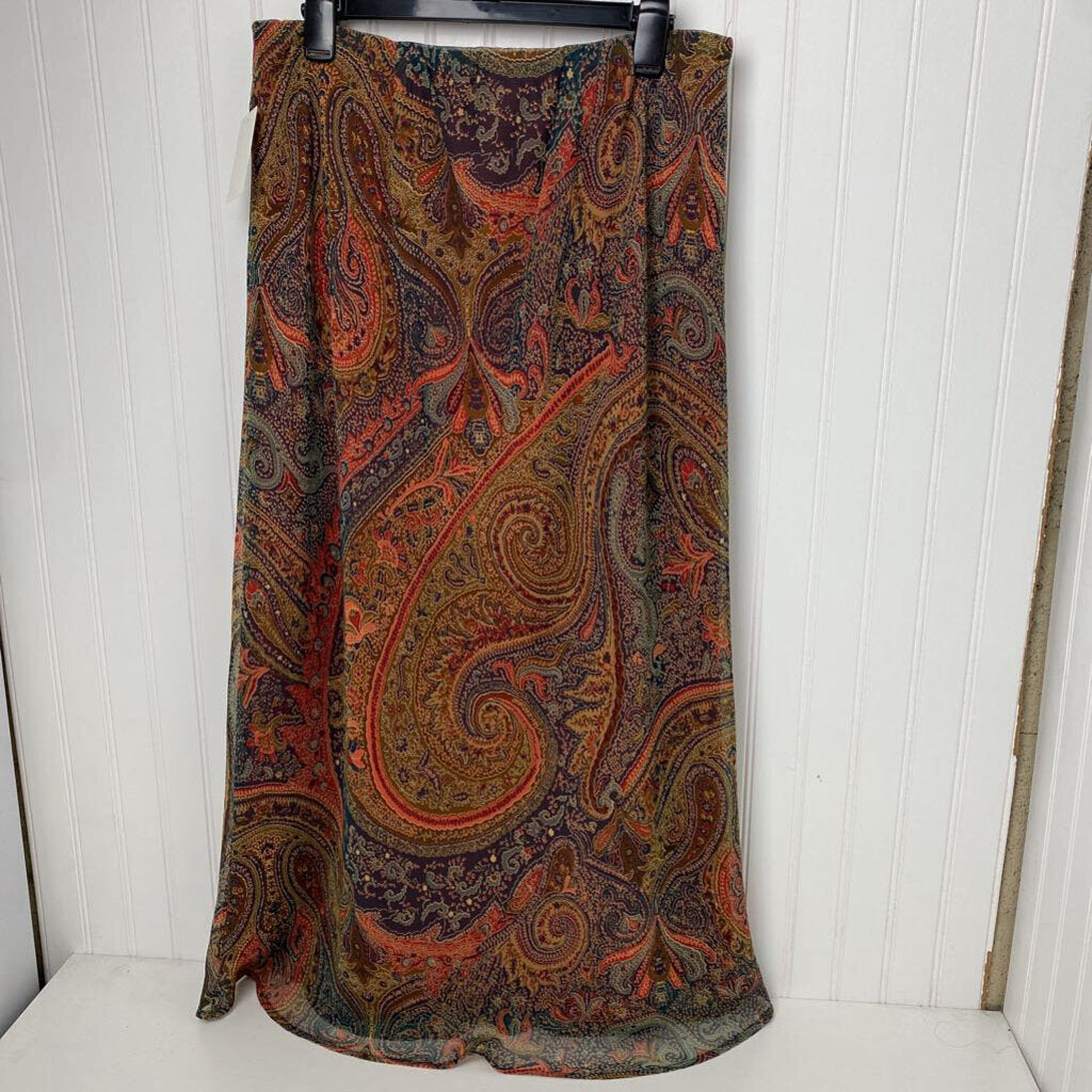 LINED SHEER LONG SKIRT