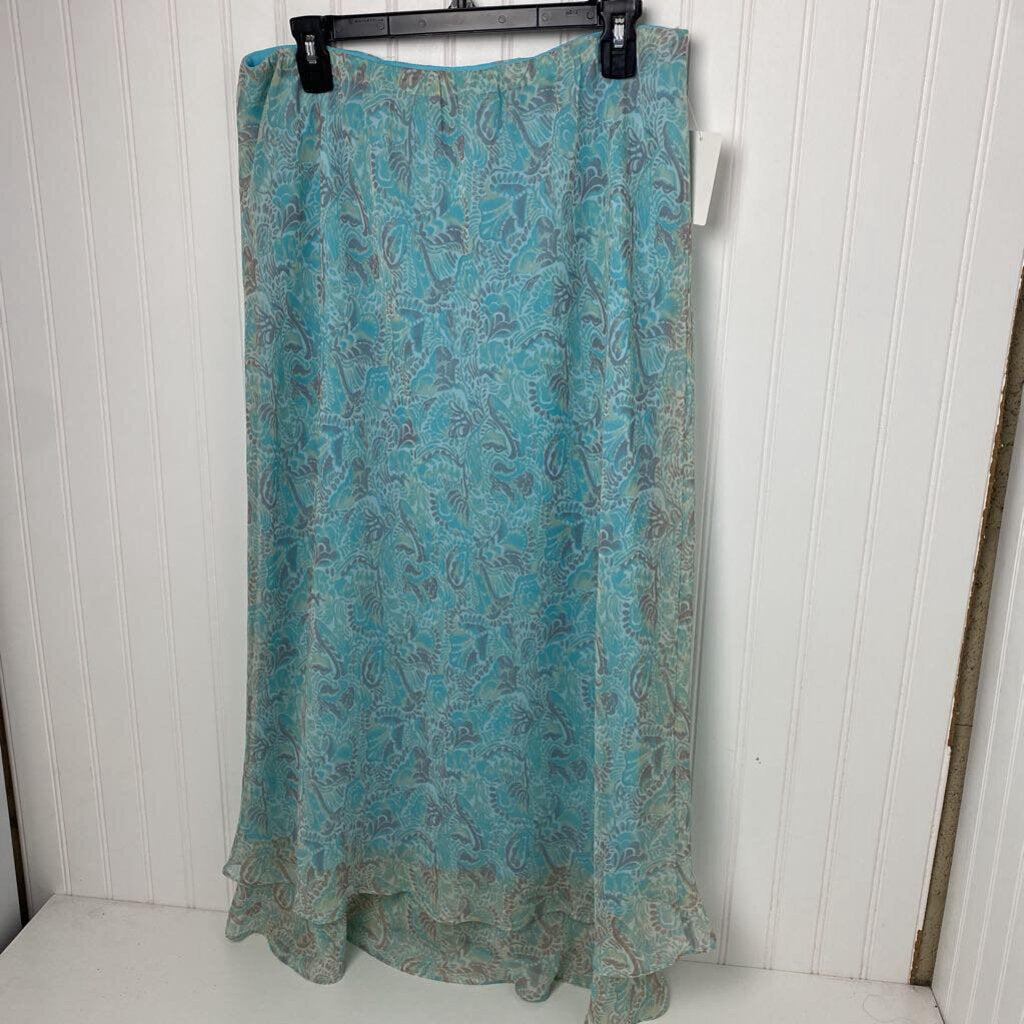 LINED SHEER LONG SKIRT