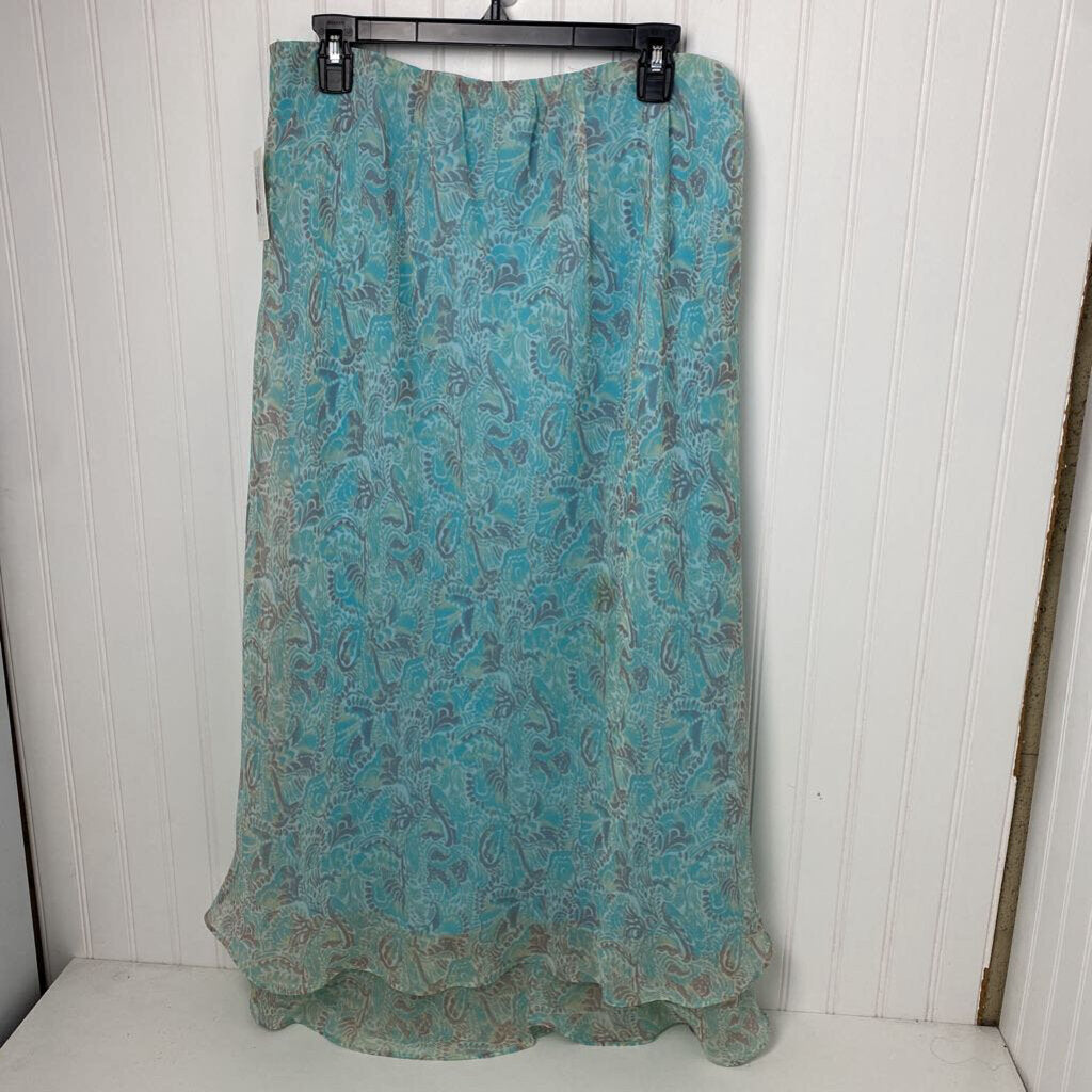 LINED SHEER LONG SKIRT