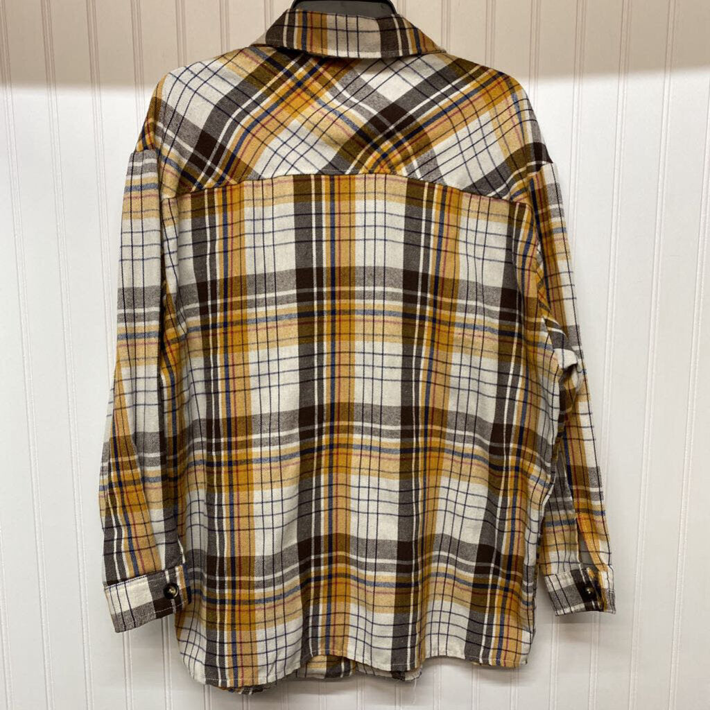 *BASIC YELLOW FLANNEL SHIRT