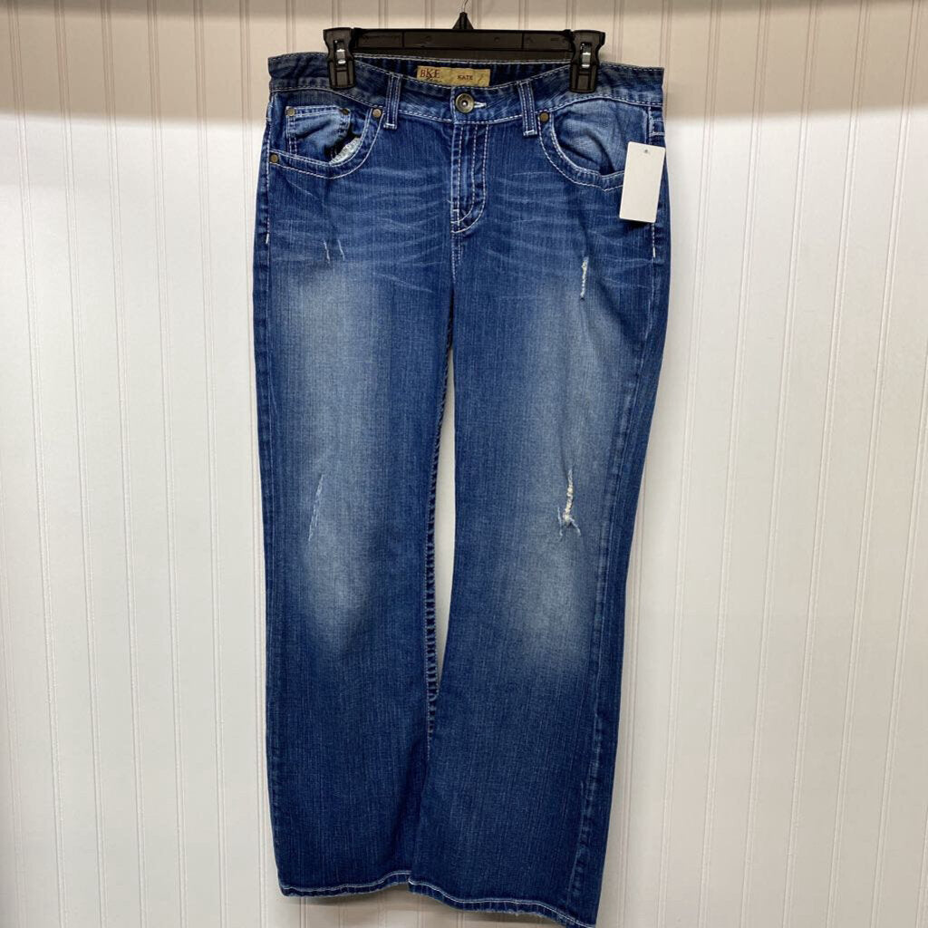 DISTRESSED BOOTCUT JEANS