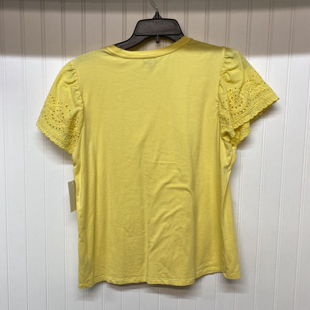SHORT SLEEVE KNIT TOP
