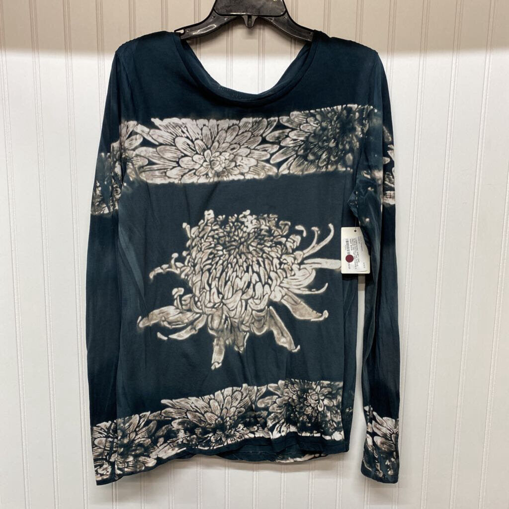 LONG SLEEVE PRINTED KNIT TOP