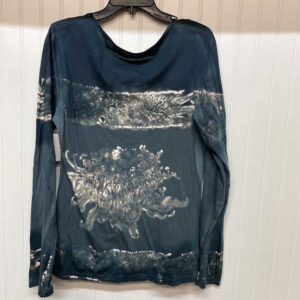 LONG SLEEVE PRINTED KNIT TOP