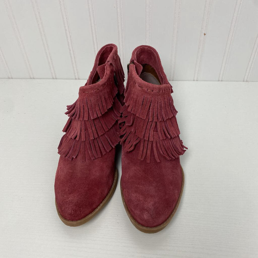 FRINGED SUEDE ANKLE BOOTS