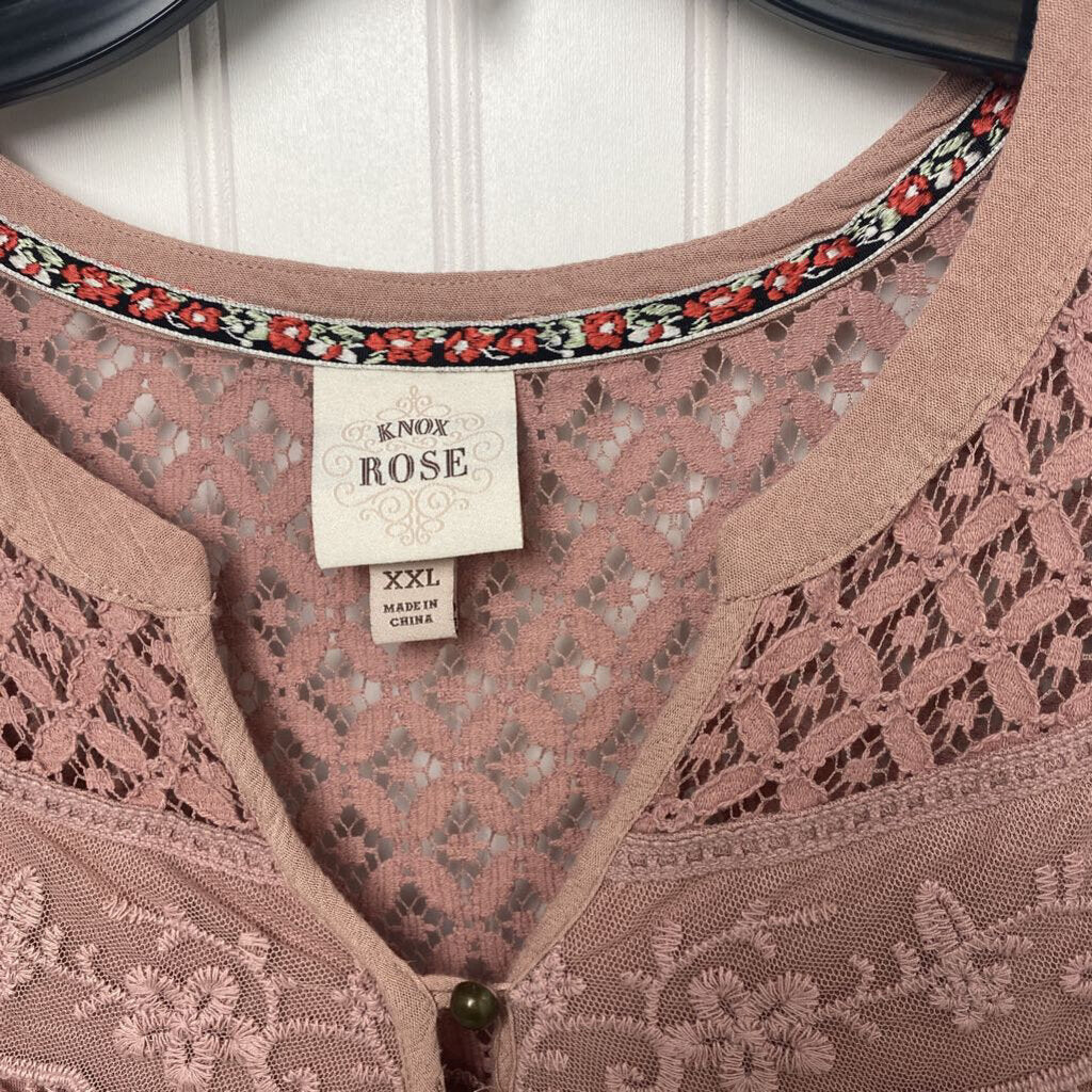 LACY TRIMMED LONG SLEEVED