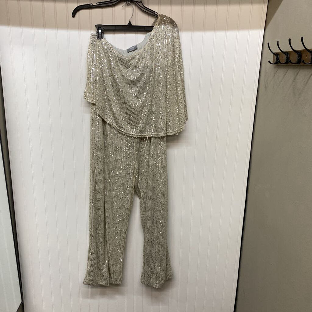 SEQUINNED PANT ROMPER