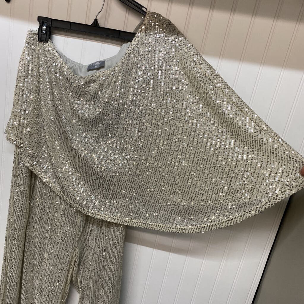 SEQUINNED PANT ROMPER
