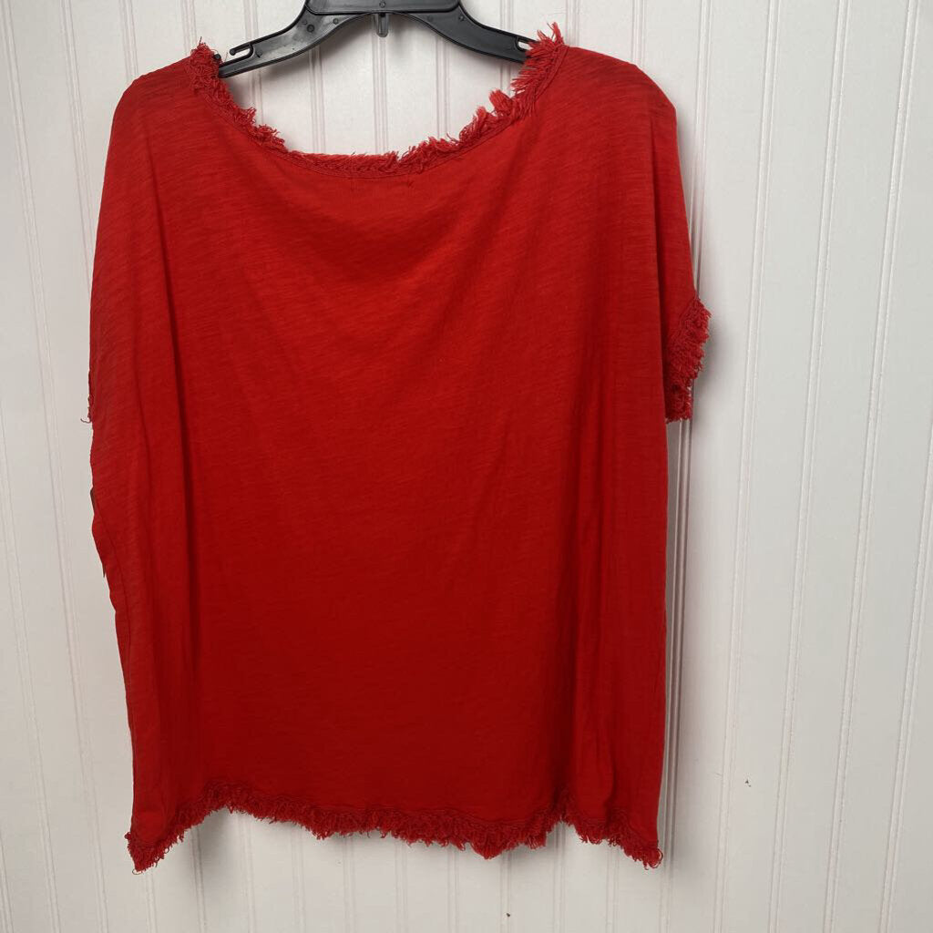 SHORT SLEEVE KNIT TOP