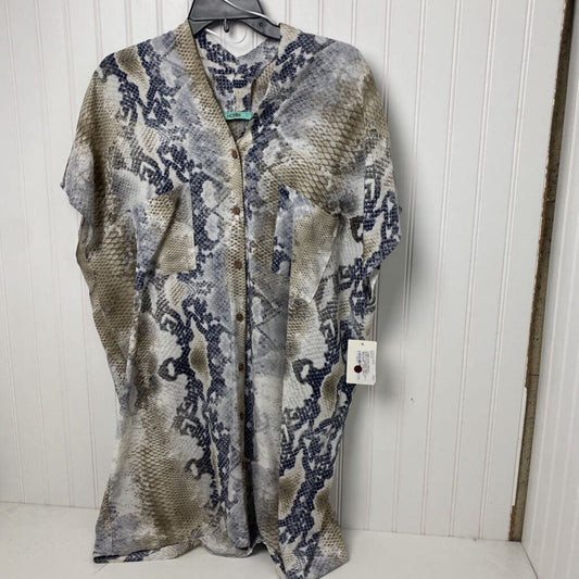 SHORT SLEEVE SNAKESKIN PRINT DRESS