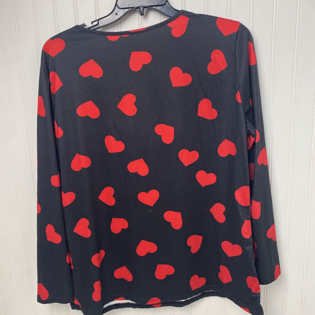 HEART PRINT LONG SLEEVED