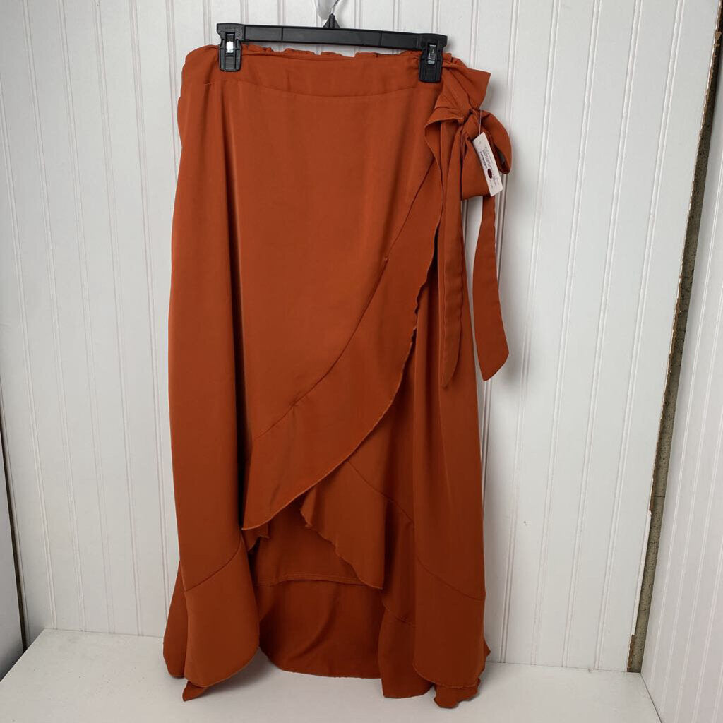 RUFFLED WRAP AROUND SKIRT