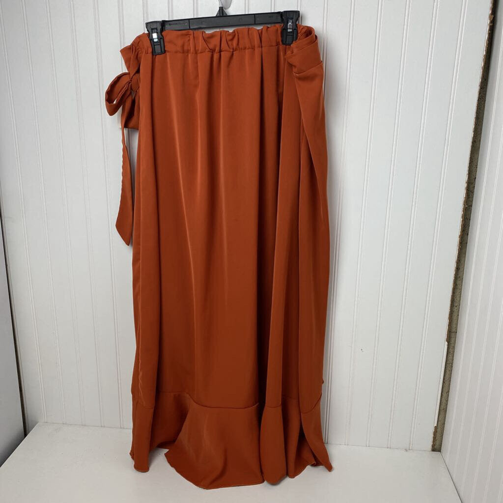 RUFFLED WRAP AROUND SKIRT