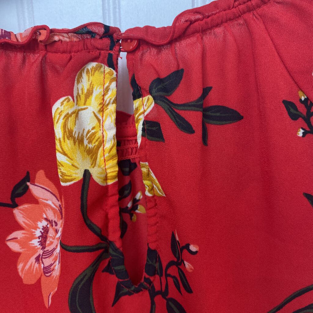 SHEAR FLORAL LONG SLEEVED