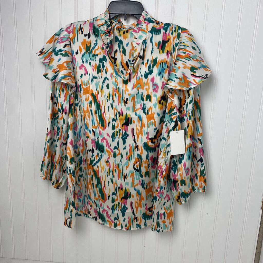 LONG SLEEVE PRINTED BLOUSE