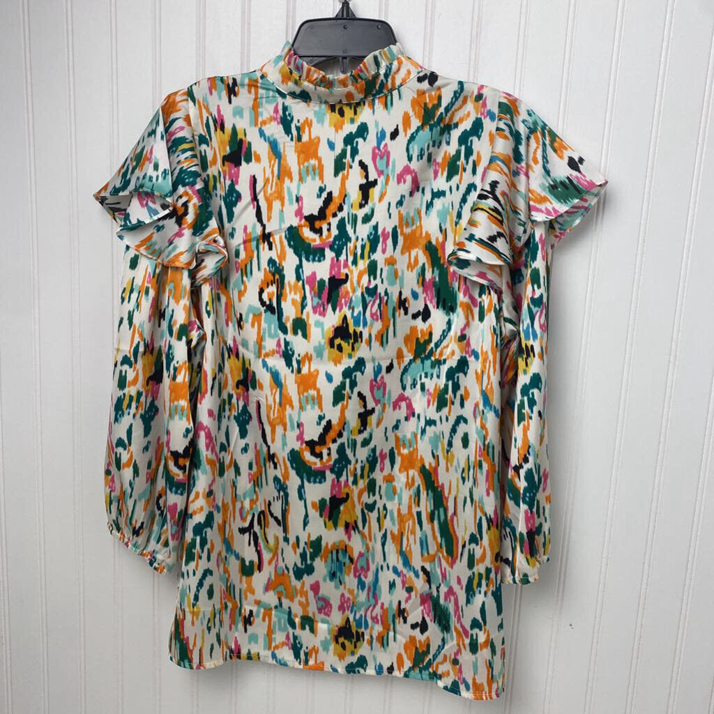 LONG SLEEVE PRINTED BLOUSE