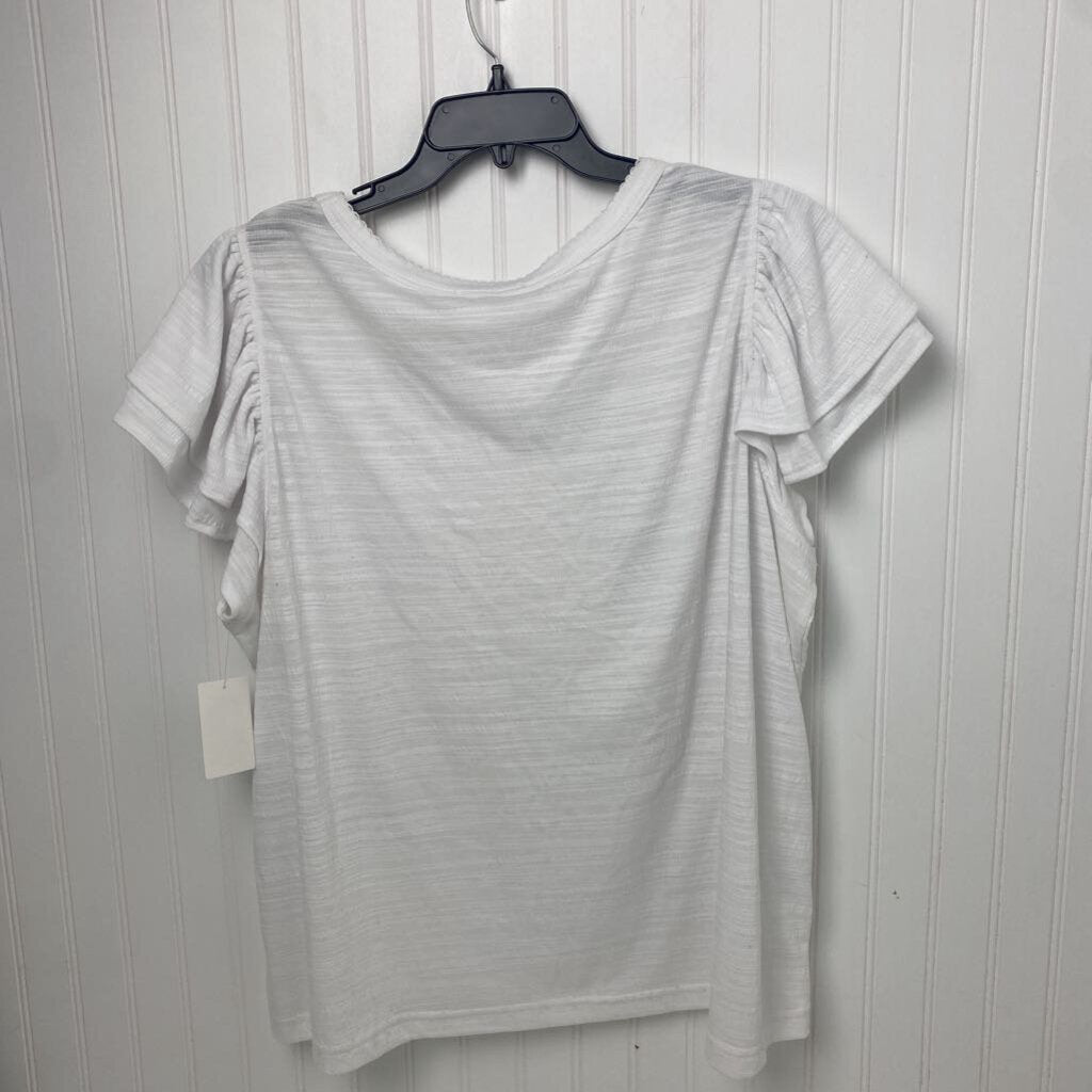 SHORT SLEEVE KNIT TOP