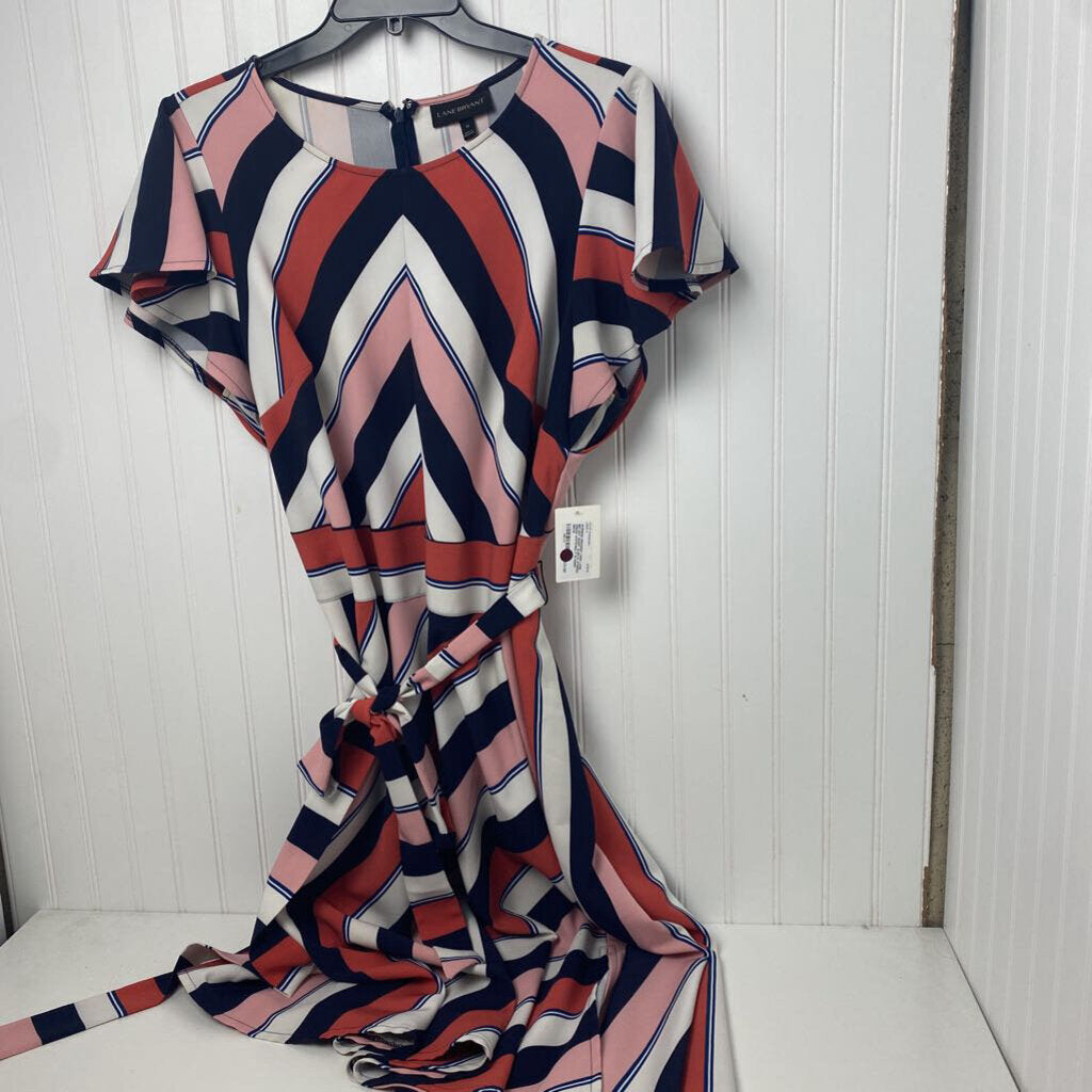 SHORT SLEEVE STRIPED DRESS