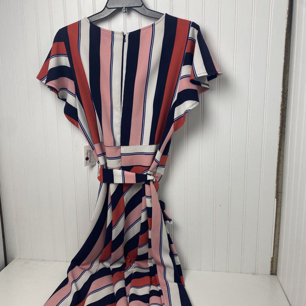 SHORT SLEEVE STRIPED DRESS