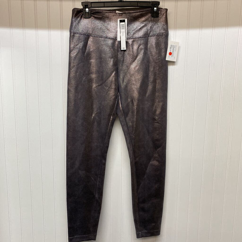 SILVER FAUX LEATHER