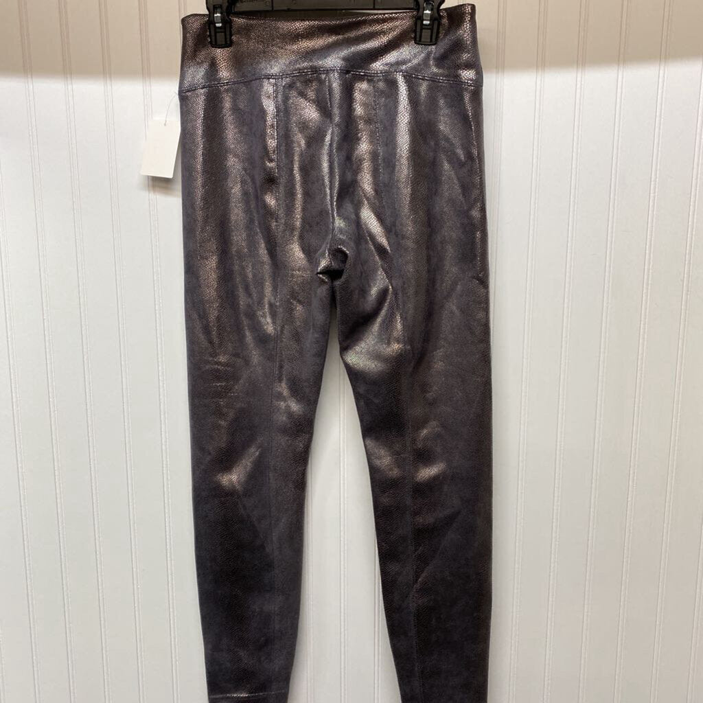 SILVER FAUX LEATHER
