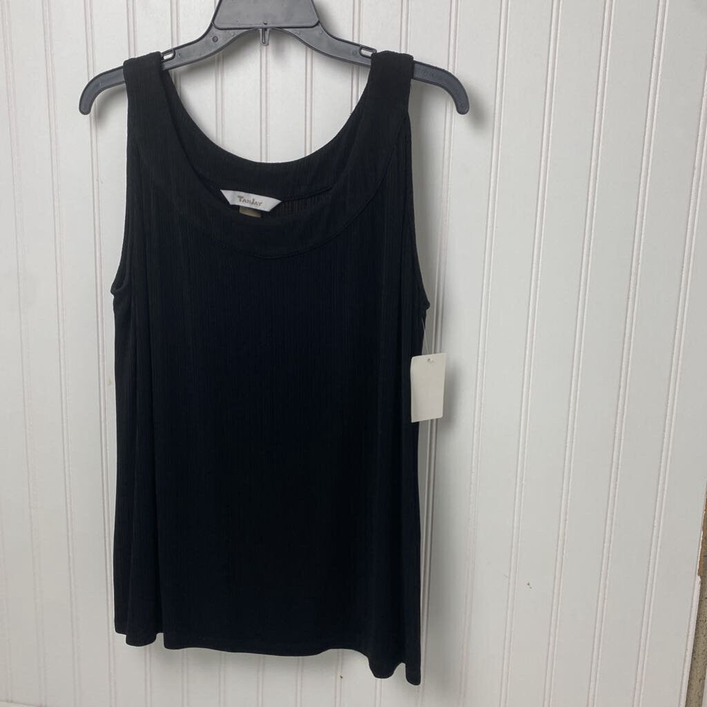RIBBED KNIT SLEEVELESS TOP