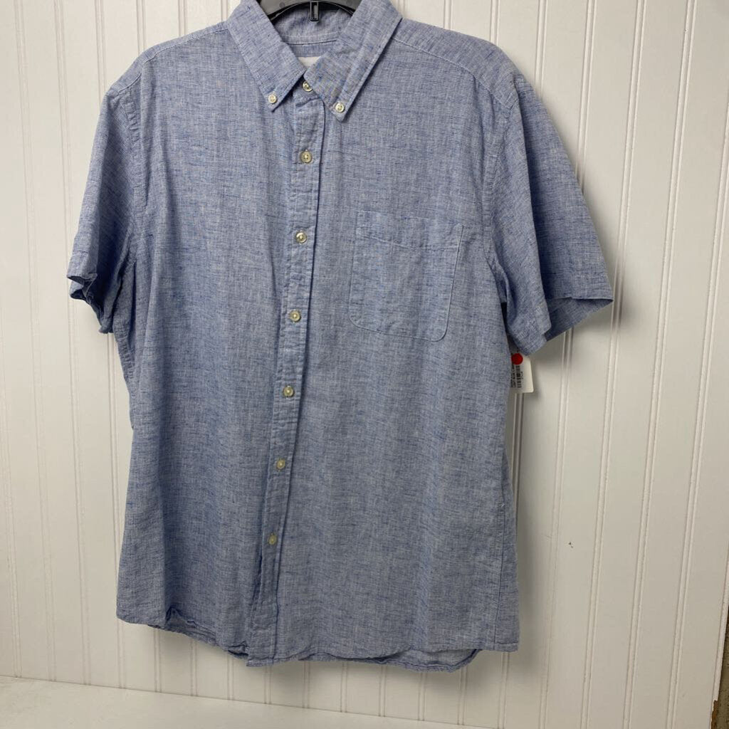 *MENS BUTTON DOWN S/S POCKET DRESS SHIRT