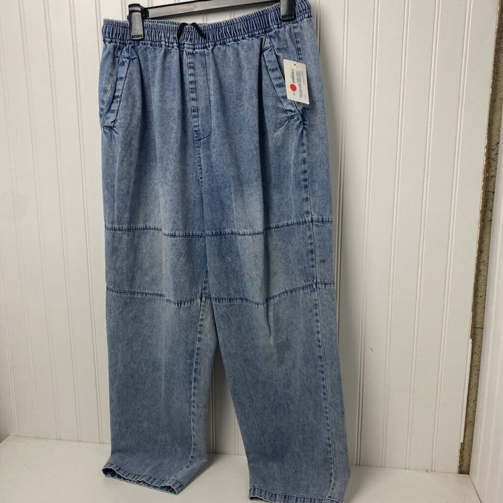DRAWSTRING DENIM PANTS