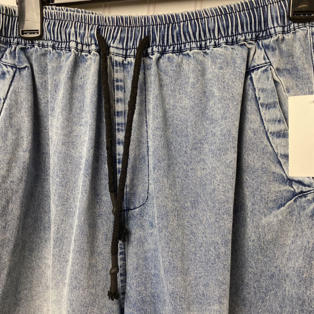 DRAWSTRING DENIM PANTS