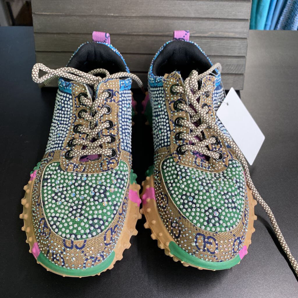 PEARL AND RINESTONE TENNIS SHOES