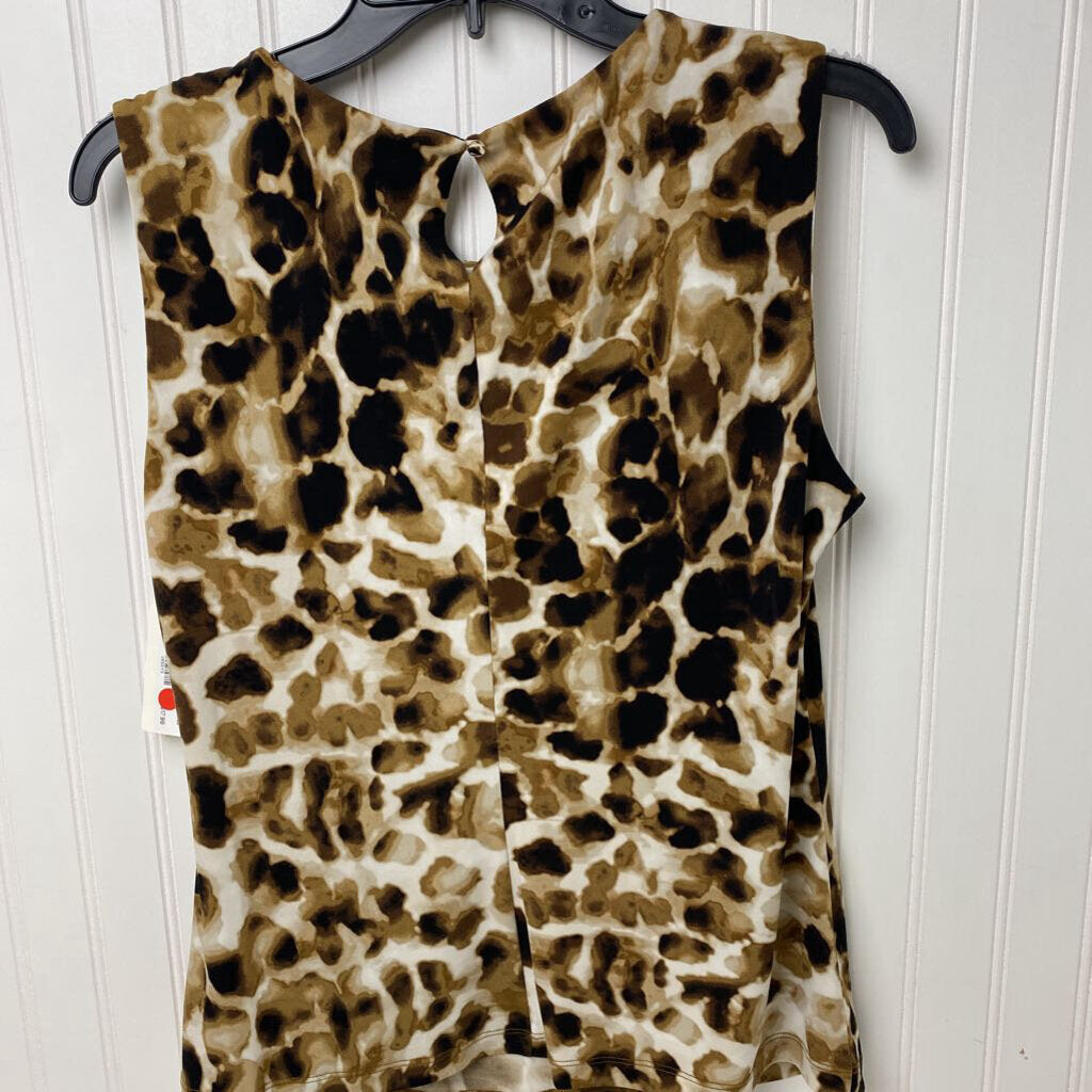 SHEAR SLEEVESS TOP