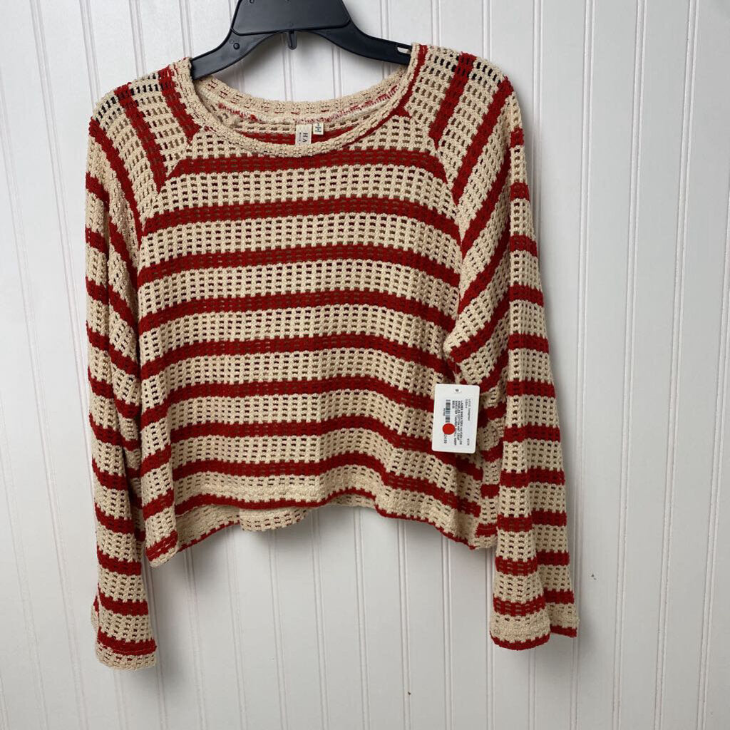 COTTON KNIT CROP SWEATER