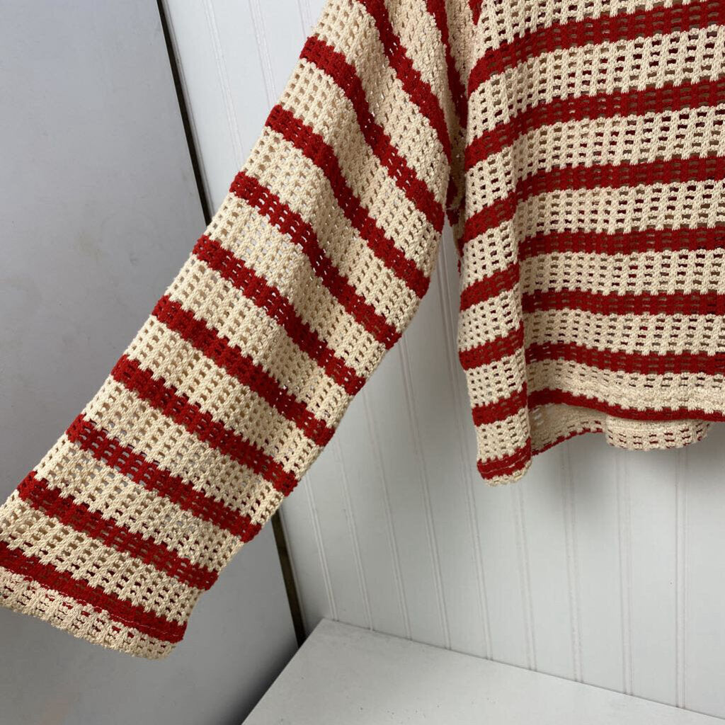 COTTON KNIT CROP SWEATER