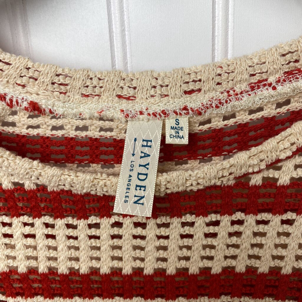 COTTON KNIT CROP SWEATER