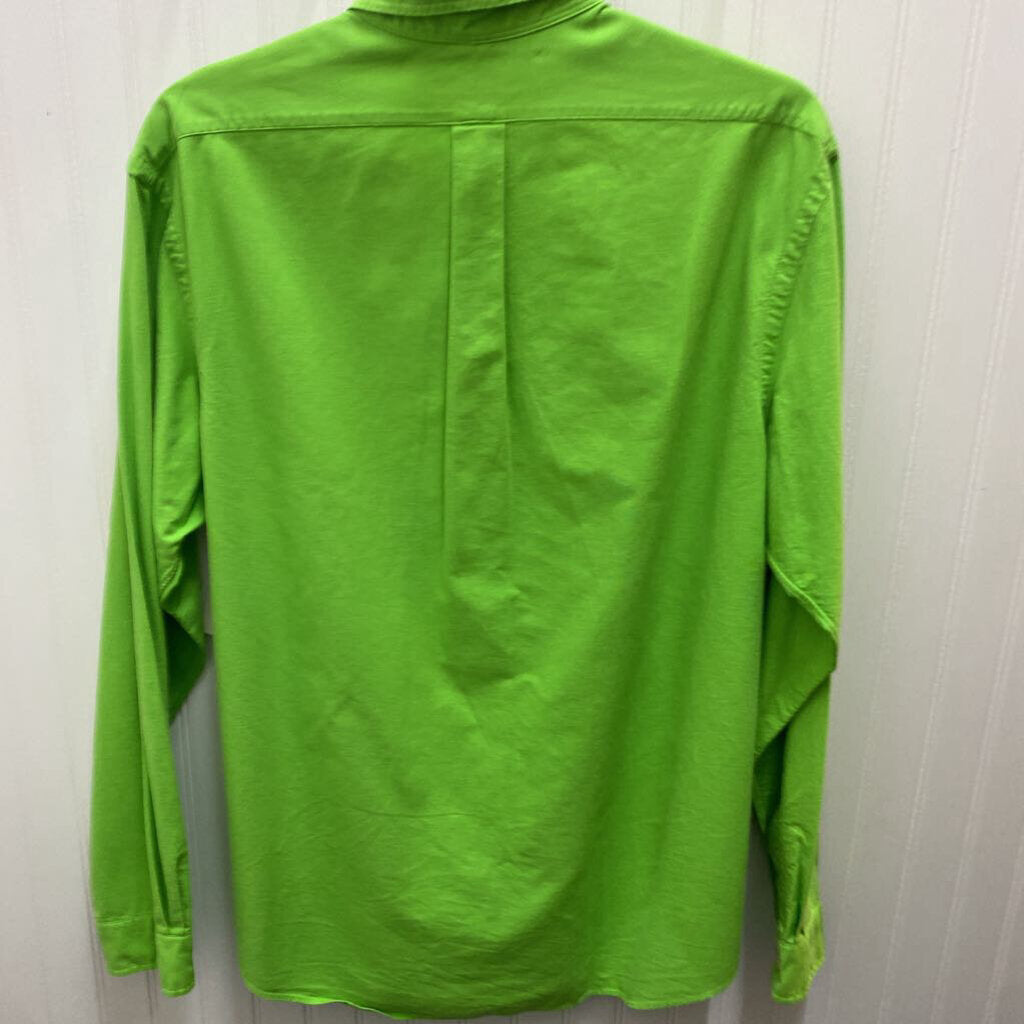 L/S SOLID BRIGHT GREEN DRESS POLO SHIRT