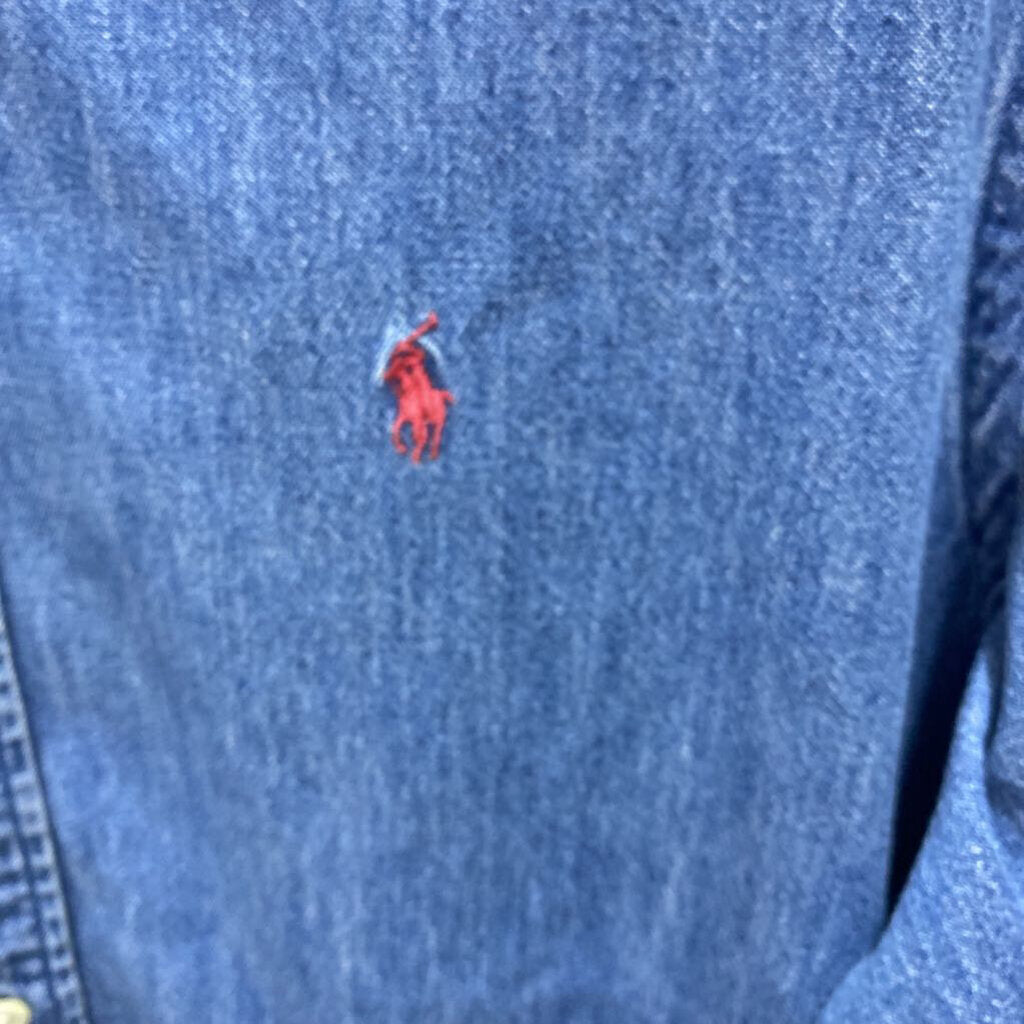 L/S SOLID DENIM DRESS POLO SHIRT