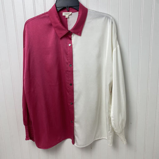 LONG SLEEVED SATIN TOP