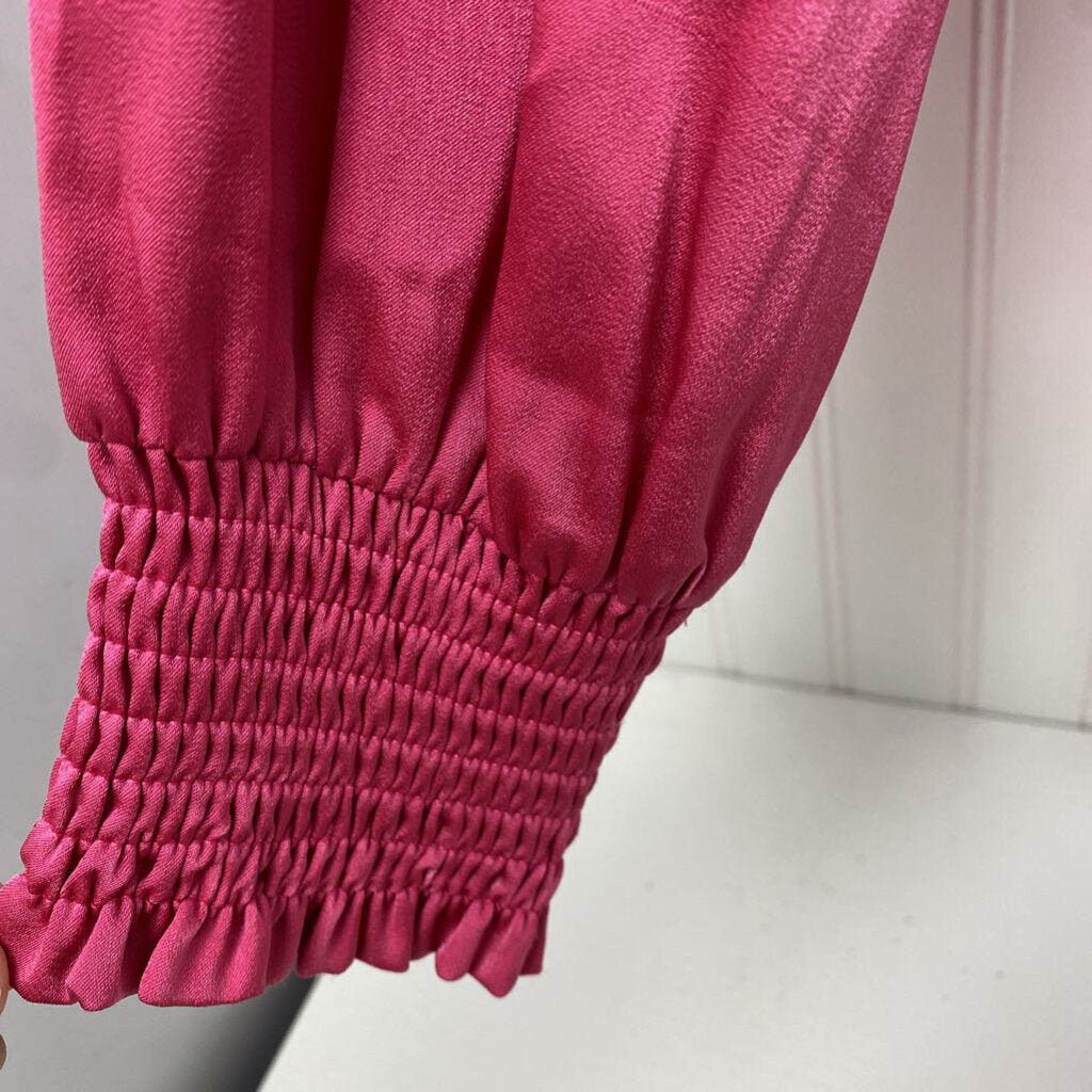 LONG SLEEVED SATIN TOP