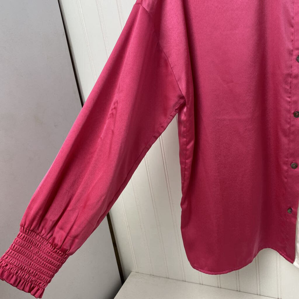 LONG SLEEVED SATIN TOP