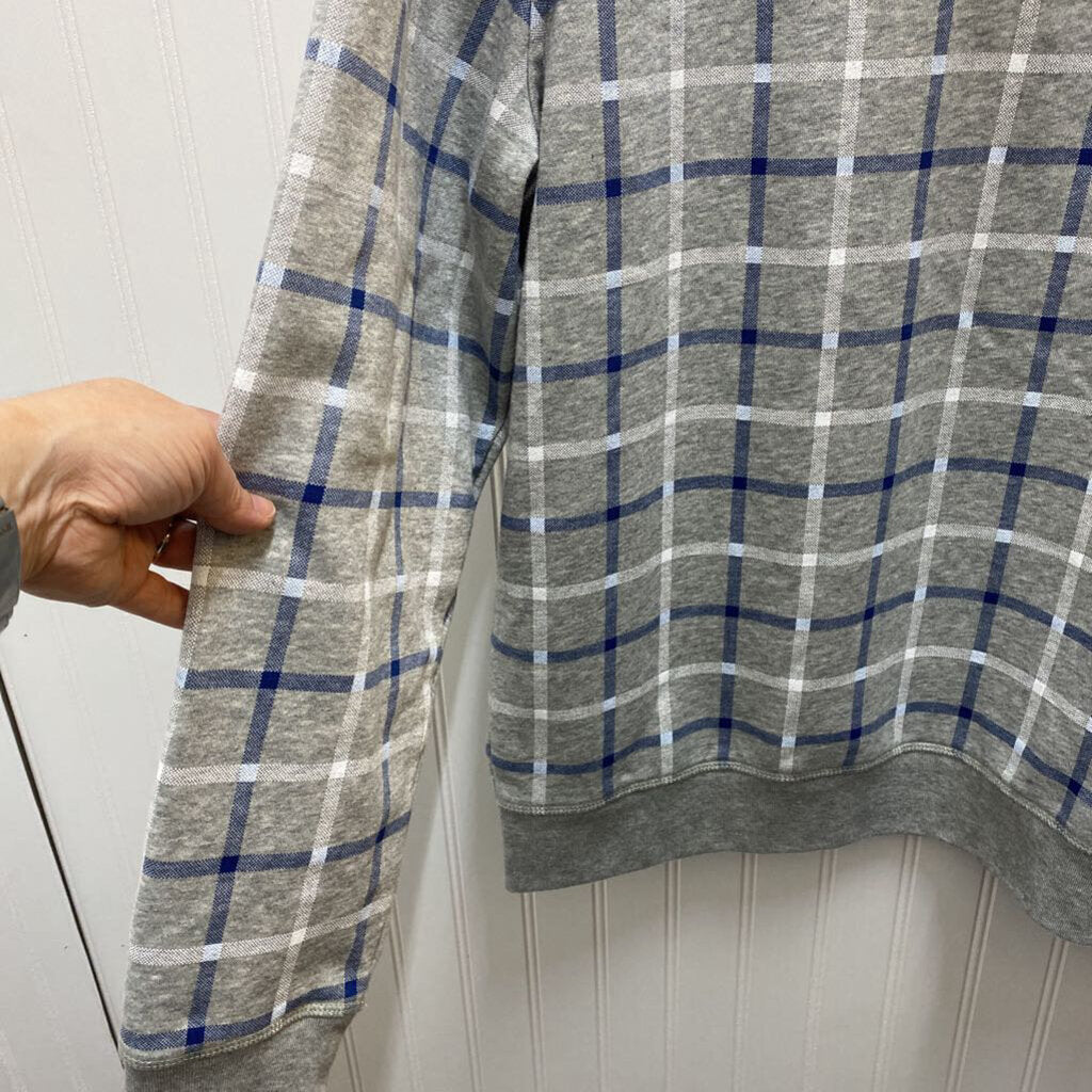 L/S PLAID MOCK ZIP
