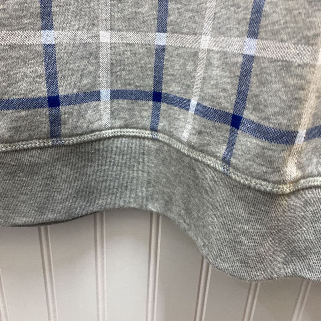 L/S PLAID MOCK ZIP